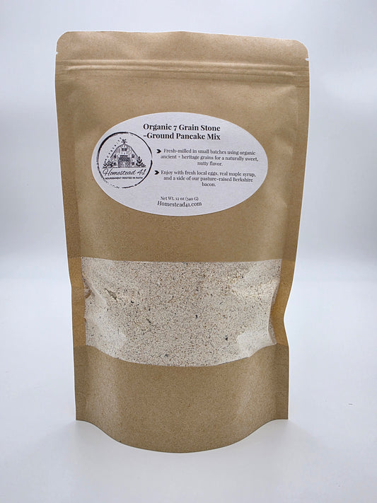 Organic 7 Grain Stone Ground Pancake Mix